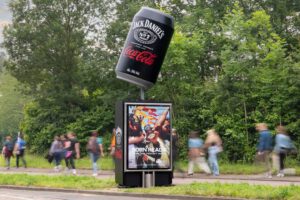 Coca Cola x Jack Daniels Pinkpop promo clear channel Limburg Media Maker